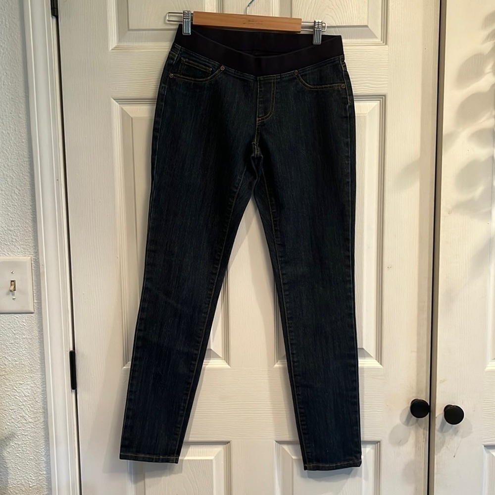 Boston Proper brand size 4 elastic waist denim leggings